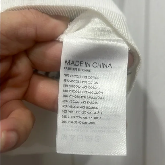 Club Monaco Novelty Pointelle navy blue and White Striped Sweater size S - Picture 3 of 5